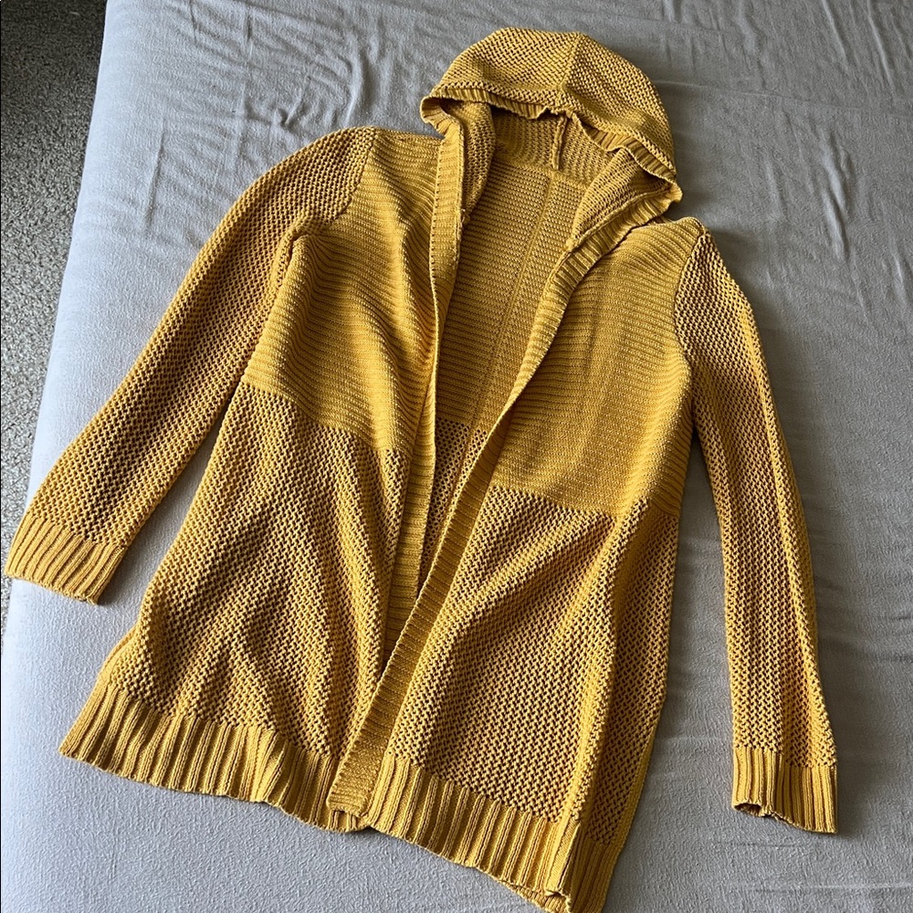 Yellow Hooded Women's Sweater